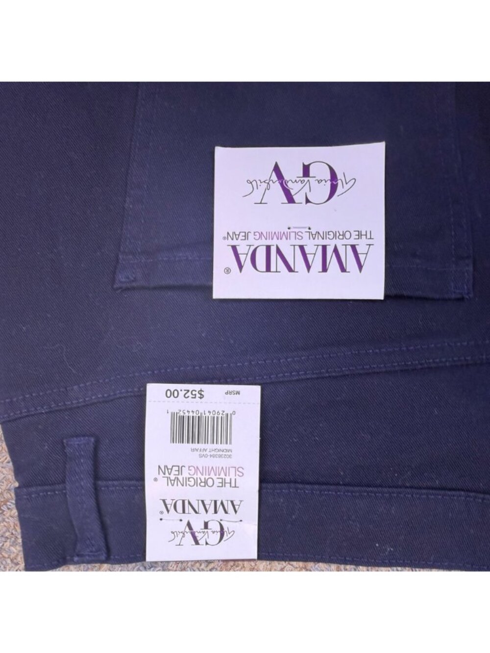 Gloria Vanderbilt Womens Amanda Jeans Straight Leg Plus Size 18WS image 8